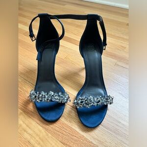 Tory Burch Logan Satin Crystal Heels